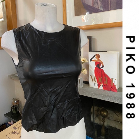 Piko 1988 Tops - Piko 1988 Faux Leather Tank